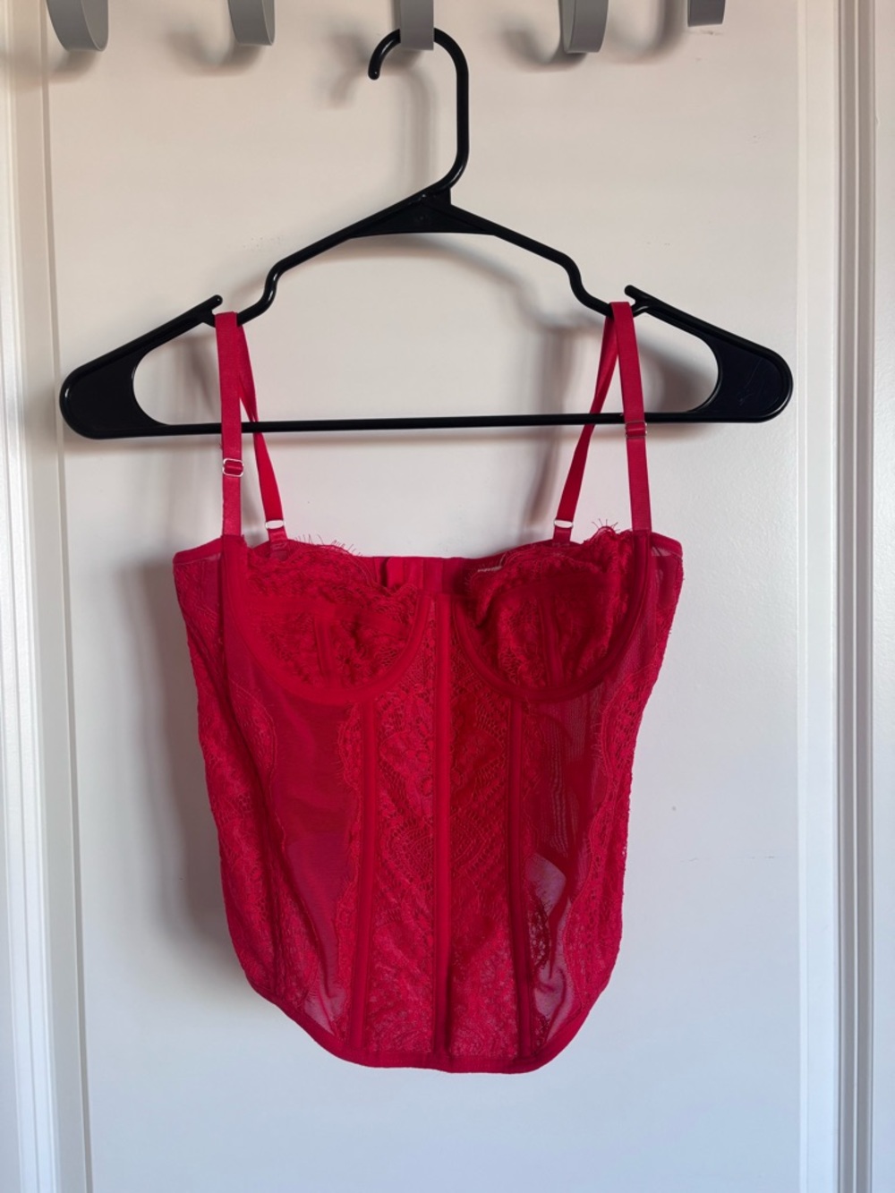 Urban Outfitters Red Lace Corset Tank